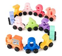 KADAYAYA Train Toy Set with Learning Numbers Train Set for Kids Magnetic Trains Car Toys Plastic Trains Educational Learning Toys Gifts for Boys Girls 3 4 5 6 Years Old