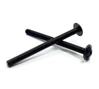 KADco® M4 Furniture Door Knob Handle Screws Machine Screw Bolts for Handles Hex for Kitchen, Bedroom, Drawer, Cabinet, Door, Dresser, Knob Fixing Handles Black Passivated M4 x 22mm (Pack of 10)