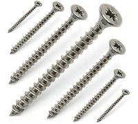 KADco® No.6 Pozi Countersunk Fully Threaded Chipboard Wood Screws A2 Stainless Steel (3mm x 40mm (20 pcs))