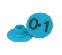 KaDdu 100PCS Livestock round digital ear tags, pig ear tags, suitable for sheep, pigs, cattle and cattle with words to prevent falling off ear tags 0-100 blue