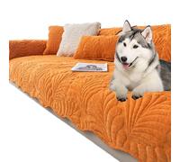 KaDdu Backing And Armrest Sold Separately Furniture Protective Cover Backrest Couch Slipcover Pet Anti-slip Sectional Sofa Throw Cover Pad For Our Sectional Couch,A Bench And A Chair 35 * 71in orange