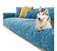 KaDdu Backing And Armrest Sold Separately Furniture Protective Cover Backrest Couch Slipcover Pet Anti-slip Sectional Sofa Throw Cover Pad For Our Sectional Couch,A Bench And A Chair 35 * 83in blue