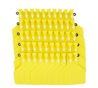 KaDdu Blank Ear Tags for Cattle Ear Tags Livestock Ear Tags for Cows Hogs Sheep, 50 Pieces 4.53 * 2.95in yellow