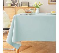 KaDdu Rectangular Tablecloths Faux Leather Fabric Wrinkle Resistant Tablecloths Kitchen Table Tablecloths Farmhouse Holiday Camping Tablecloths 47.2 * 67inch blue