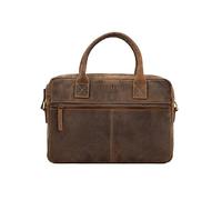Kadei London - 100% Genuine Leather Chicago Laptop Sleeve - 13.3 Inch | Lightweight & Durable Bag for Men - Fits MacBook, iPad, Tablets & Ultrabooks - (36×25×5.5 cm) (Textured Brown)