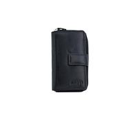 Kadei London Women’s Leather Wallet - Stylish RFID Blocking Genuine Leather Purse | Ladies Hand Clutch with Zip, Card Holder, Compact, Black | Made in India | Venice Style (Black)