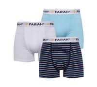 (KADEL, S) Farah Mens Designer Boxer Shorts 3 Pack Set