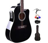 Kadence Frontier Series Acoustic Guitar Natural Super Combo With Bag 1 Pack Strings Strap Picks Capo Tuner And Foldable Guitar Stand