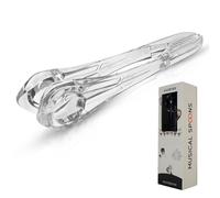Kadence Musical Spoons - Hand Percussion Instrument - New age crystal clear design made with polycarbonate (9 Inch)