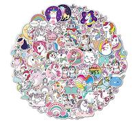 Kaderas 100 Pieces Unicorn Stickers, Aesthetic Vinyl Stickers for Kids Children Waterproof Vsco Sticker Decals for Laptop Skateboard Luggage Party Bag Filler