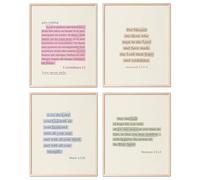 Kaderas Christian Wall Art Bible Verse Poster Prints Decor for Dorm Room Bedroom Office, Religious Inspirational Posters for Preppy Teens, 8x10