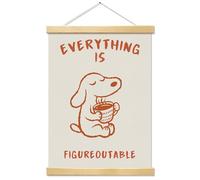 Kaderas Everything is Figureoutable Inspirational Wall Decor, Motivational Posters Wall Art with Wood Hanger, Positive Affirmation Gifts for Office, Bedroom, Classroom