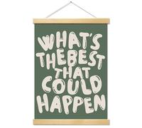 Kaderas Motivational Wall Art, What's The Best That Could Happen, Positive Affirmation Quote Wall Decor Poster for Office Classroom Bedroom
