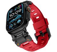 KADES Durable FKM Band Designed for Apple Watch Ultra 2/Ultra 49mm for Men, Rugged FKM with Stainless Steel Connector for iWatch Series 10/9/8/7/6/5/4/SE/3/2/1 46mm/45mm/44mm/42mm