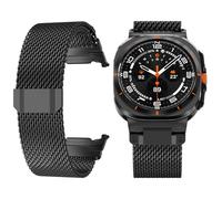 KADES Magnetic Milanese Loop Strap for Galaxy Watch Ultra/Ultra 2025 47mm, Stainless Steel Mesh with Strong Magnet Clasp, Slim Breathable Replacement Band for Galax Watch, Black