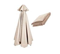 KADEUX 6 Ribs/8 Ribs 270cm/300cm Parasol Cloth, Replacement Canopy For Patio Umbrella/Outdoor Umbrella/Market Umbrella/Garden Umbrella, Round Sunshade Cloth (Color : Beige, Size : 2.7m/8-ribs)