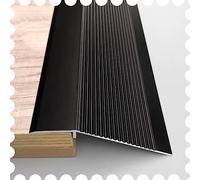 KADEUX Aluminum Transition Strip Edging Trim Strip, 10cm Floor Transition Strip, Door/Doorway/Floor/Threshold Reducer, Floor Edge Trim Strip (Color : 2*Black)