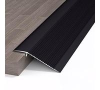 KADEUX Floor Edge Trim Transition Strip Threshold Transition Trim Strip 1.5-4.5cm Threshold Transition Strip 4in Wide Threshold Reducer (Color : Matte black)