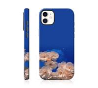 kadezia for iPhone 11 Pro Case, White Flowers and Crescent Moon, Scratch-Resistant, Drop-Proof, 2-Layer Hard Shell, Dreamy, for Night Out, Sweet Gift
