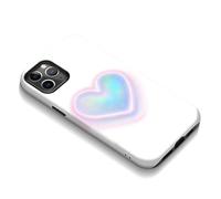 kadezia for iPhone 11 Pro Max Case Iridescent Heart Pattern 2 - Layer Hard Phone Case, Scratch - Resistant, Shockproof, Women Girls,Cute, Sweet Gift for Valentine's Day (GYFL019)