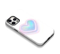 kadezia for iPhone 12 Pro Case Iridescent Heart Pattern 2 - Layer Hard Phone Case, Scratch - Resistant, Shockproof, Women Girls,Cute, Sweet Gift for Valentine's Day (GYFL019)