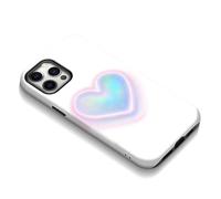 kadezia for iPhone 13 Pro Max Case Iridescent Heart Pattern 2 - Layer Hard Phone Case, Scratch - Resistant, Shockproof, Women Girls,Cute, Sweet Gift for Valentine's Day (GYFL019)