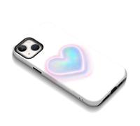 kadezia for iPhone 14 Plus Case Iridescent Heart Pattern 2 - Layer Hard Phone Case, Scratch - Resistant, Shockproof, Women Girls,Cute, Sweet Gift for Valentine's Day (GYFL019)