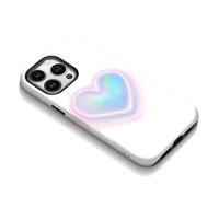 kadezia for iPhone 14 Pro Max Case Iridescent Heart Pattern 2 - Layer Hard Phone Case, Scratch - Resistant, Shockproof, Women Girls,Cute, Sweet Gift for Valentine's Day (GYFL019)
