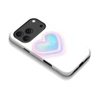 kadezia for iPhone 17 Pro Max Case Iridescent Heart Pattern 2 - Layer Hard Phone Case, Scratch - Resistant, Shockproof, Women Girls,Cute, Sweet Gift for Valentine's Day (GYFL019)