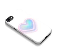 kadezia for iPhone 7 Case Iridescent Heart Pattern 2 - Layer Hard Phone Case, Scratch - Resistant, Shockproof, Women Girls,Cute, Sweet Gift for Valentine's Day (GYFL019)
