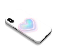 kadezia for iPhone Xs Max Case Iridescent Heart Pattern 2 - Layer Hard Phone Case, Scratch - Resistant, Shockproof, Women Girls,Cute, Sweet Gift for Valentine's Day (GYFL019)