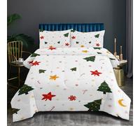 KADFGUGA Colorful Christmas Day Patterns,Super King Size Duvet Set-3 Pieces, Soft and Comfortable, Machine Washable Duvet Coverless, with 2 Pillowcases