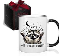 Kadiak It's Trash Can Not Trash Cannot Novelty Coffee Mug 11oz - Funny Raccoon Gag Gifts for Office Coworker, Birthday Gift Idea for Him or Her, Best Friend Men Women Boyfriend Girlfriend