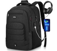 kadilong Laptop Backpack Men School Backpacks for Teen Boys Business Travel Anti Theft Book Bag with USB Charging Port,Water Resistant College Computer Bag Fits 15.6 Inch Notebook for Teenage,Black