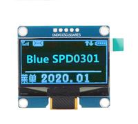 Kadimendium 1.54 Inch Display Module Thin and Light 128x64 Resolution, SPI IIC Interface Self Illuminating for Instrument Panels and Smart Homes (Blue)