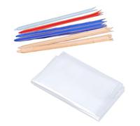 Kadimendium 100Pcs Clear Gift Bags Bulk with Ribbon for Weddings and Parties Transparent Package Goodies Candy Cookies 18x25cm