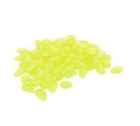 Kadimendium 100Pcs Luminous Stone Fluorescent Decor for Garden Yard Indoor Aquarium, Charming Effect, Repeatedly Glows in Dark, for Home Decor, Polystyrene, Clear, 7.8oz (Green)
