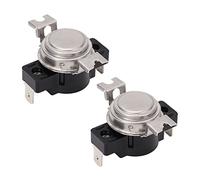 Kadimendium 2Pcs Thermostat Switch Sensitive Auto 250V 25A KSD302R Dual Metal Plate Temperature Control Switch Dual Metal Plate Temperature Switch(130 Centigrade)