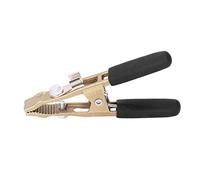 Kadimendium Earth Wire Clamp Brass Grounding Welding Pliers for Gas Shielded Argon Arc Welding 260A, Shipyard Steel Structure Automobile Parts (Black Cover)