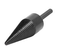 Kadimendium Firewood Drill Bit Wood Splitter Drill Bit Hex Shank 140mm Grooved Design with Incisive Head for Log Wood Splitting (50mm)