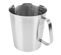 Kadimendium Food Grade Stainless Steel Measuring Cup with Engraved Oz ML Markings, Wide Application for Frothing Milk, Serving Cream, and More, Essential Kitchen Accessory (1000ml)