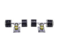 Kadimendium Longboard Trucks and Wheels Kit with LED Friction Wheels for Skate Fun and Safety (Black)