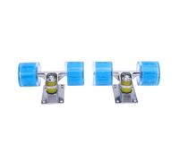 Kadimendium Longboard Trucks and Wheels Kit with LED Friction Wheels for Skate Fun and Safety (Blue)