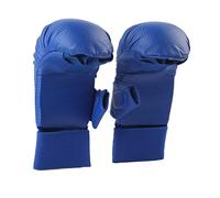 Kadimendium Martial Arts Gloves Karate Gloves with Inner EVA Sponge Layer for Fighting, Blue or Red PU+EVA M/L Pair for Sports Game (M)