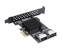 Kadimendium PCIe to MiniSAS Expansion Card Reliable 6Gbps Serial ATA Adapter for NAS and Desktop Systems with 9 Ports