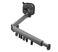 Kadimendium Retractable Clothes Drying Rack, Bifold Clothes Hooks Suction Cup Easy Installation Wall Mount Folding Clothes Drying Rack Aluminum Alloy for Laundry
