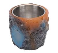 Kadimendium Unique Mineral Rock Coffee Mug Eye Catching Style Ergonomic Handle for Special Situations Stainless Steel (Yellow Blue)