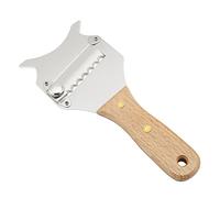 Kadimendium Versatile Adjustable Stainless Steel Truffle Cheese Slicer Chocolate Shaver with Wooden Handle, Thin to Thick Slicing, 7.68 X 3.15 X 0.47 Inches, Ideal for Coffee Shops and Baristas