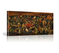 KADING Divine Comedy With Dante Famous Painting Ancient Modern Historical Figures Poster and Print Canvas Wall Art for Home Decor 50x105cm(20x41in) With frame