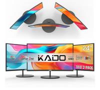 Kado 3-Pack 24" Curved 1500R 1920x1080 75Hz Full HD Computer Monitor